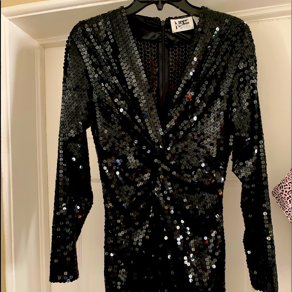 Sequined Detailed Cocktail Party Dress WOMENS Sz 4